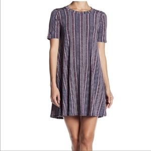 BCBGeneration A-Line Vertical Stripe Dress (Medium)